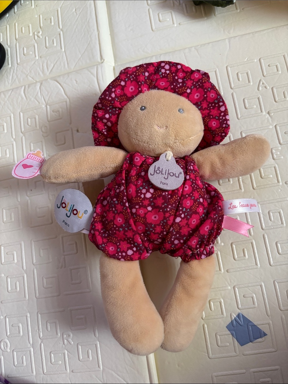 Pink Floral Soft Baby Doll -jolijou paris doll
